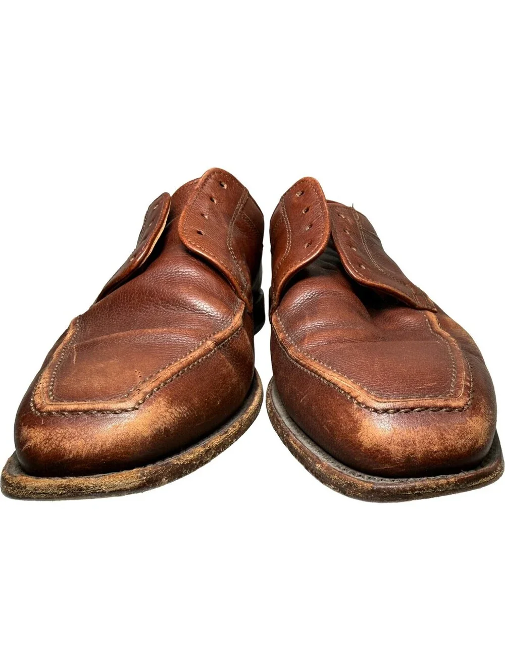 Allen Edmonds Jackson derby shoes Mens Calf Leather Sz US 9.5 D Chili Brown
